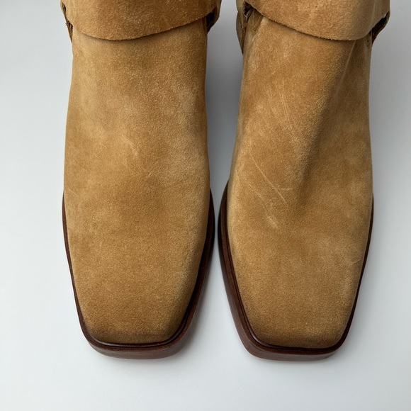 SAM EDELMAN Bellamie Suede Riding Heel Biker Boots Size 9 - Picture 7 of 16